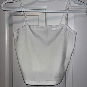 White shein cropped tank
